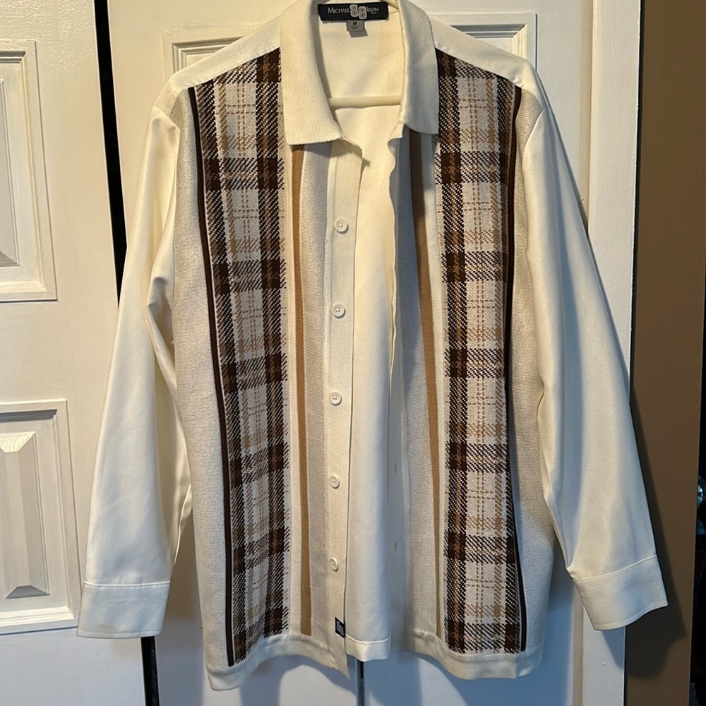 Michael Irvin Long Sleeve Button Dress Shirt